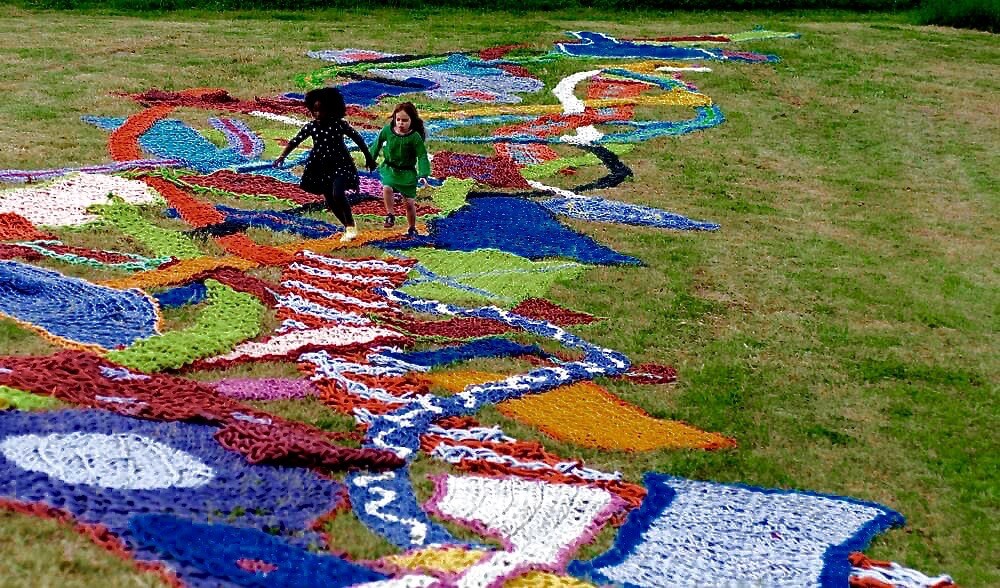 Orly Genger Boys Cry Too installation at Hermann Park Weingarten Art Group