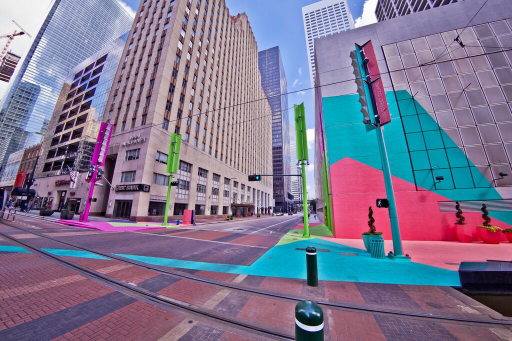 Color Jam Houston, Jessica Stockholder, Art Blocks Houston, Photo by Morris Malakoff