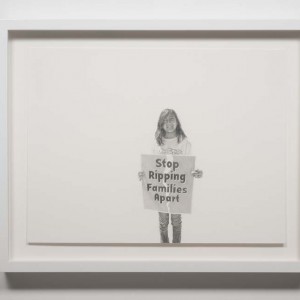 Andrea Bowers, Study from May Day March, Los Angeles 2010 (Stop Ripping Families Apart), 2010
