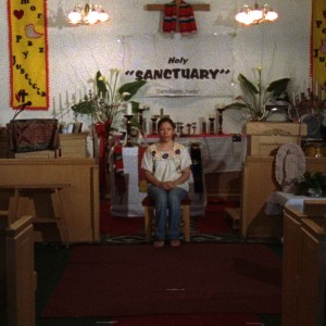 Andrea Bowers Sanctuary, 2007, film still, 16 mm film transferred to HD video