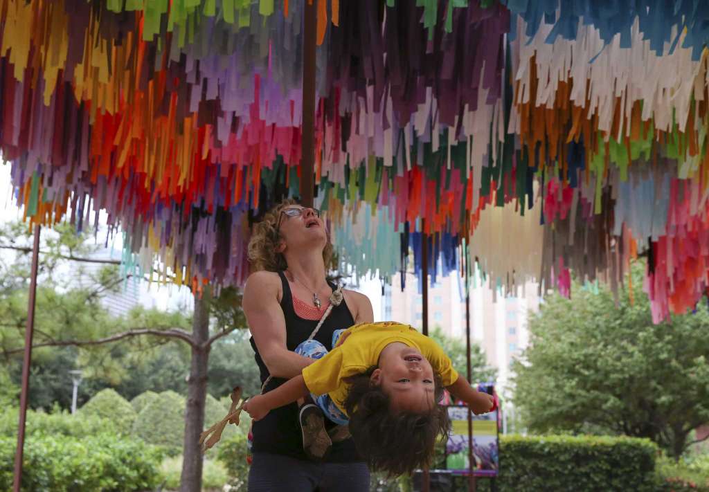 Arcade at Discovery Green, photo by Houston Chronicle